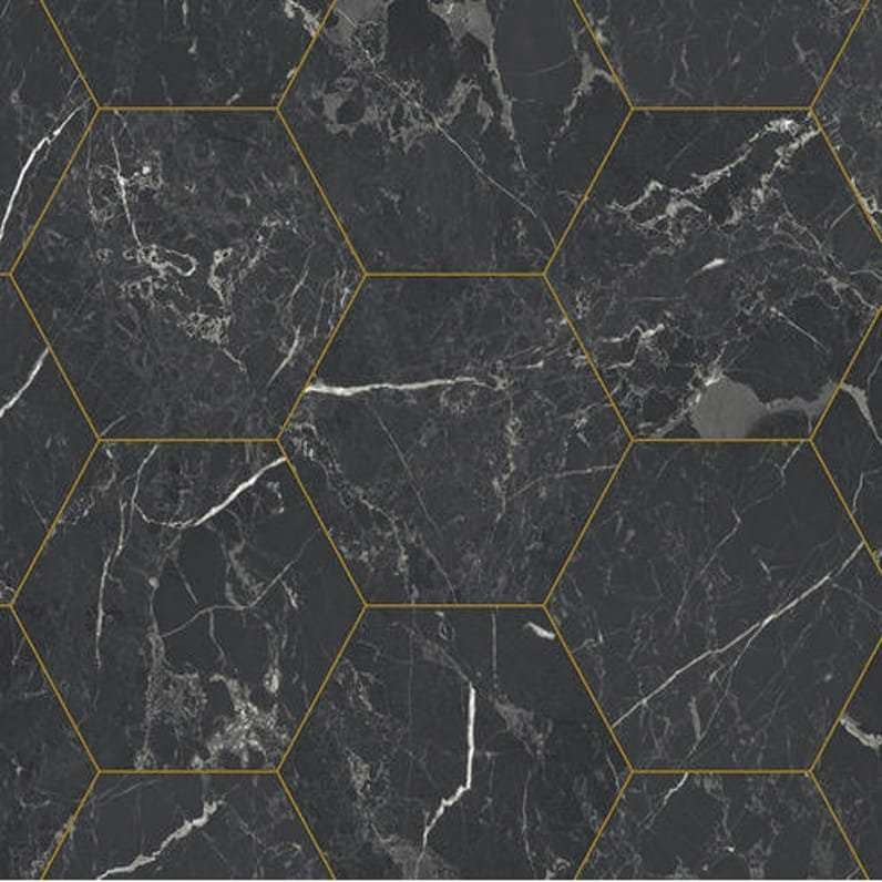 Nero Marquine Hexagon Gold - 27123008