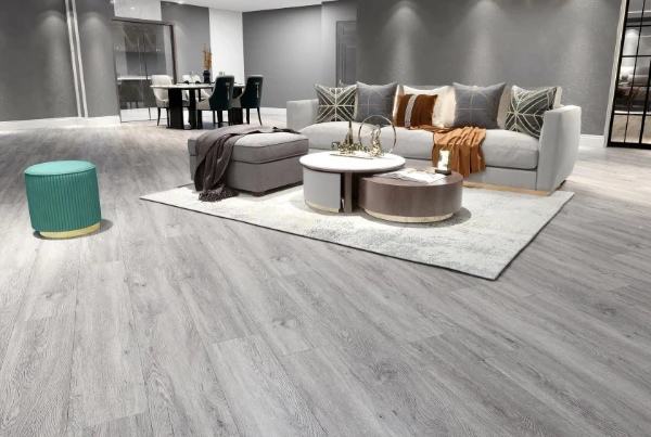 Waterproof and scratch-resistant SPC vinyl planks for high-traffic kitchen areas.