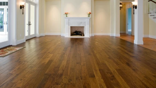 solid wood flooring in hall UAE