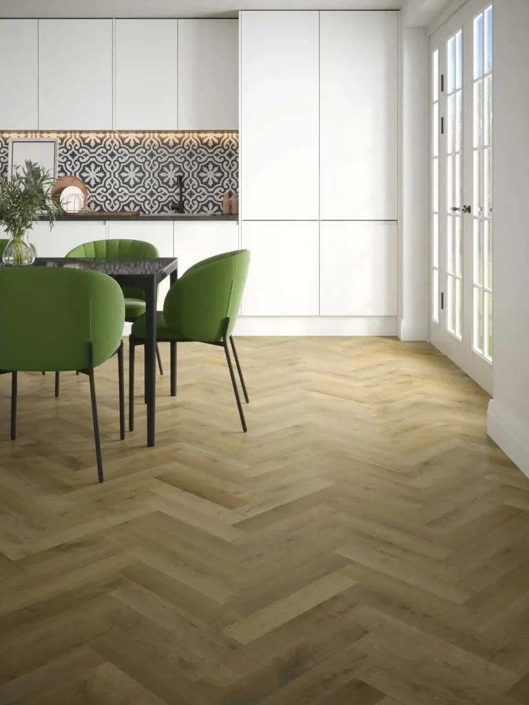 Chevron-Look Herringbone flooring in Dubai