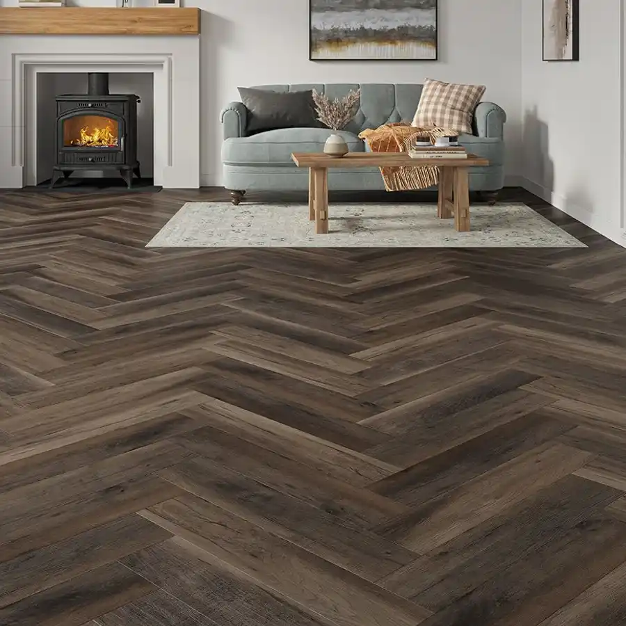 Wide Plank Herringbone flooring in Dubai