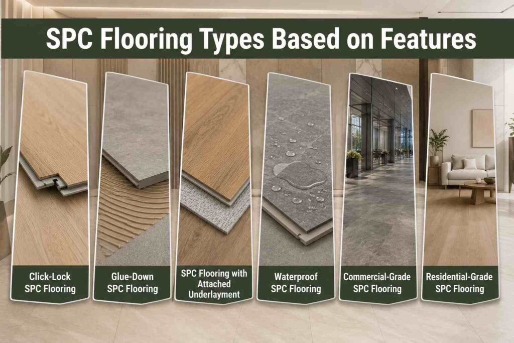 Types of spc flooring based on features