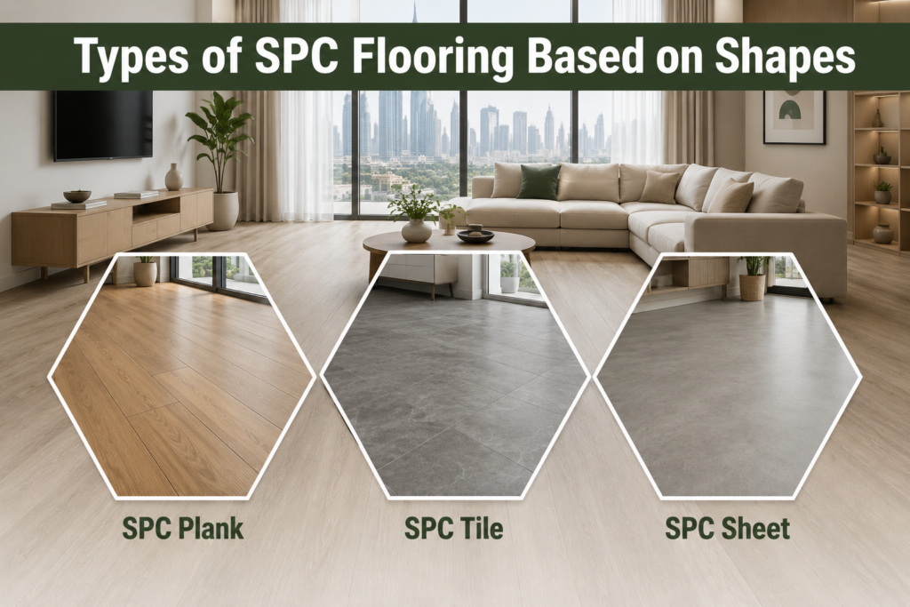 Types of spc flooring based on shapes